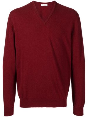 Leathersmith of London V-neck knit jumper - Red