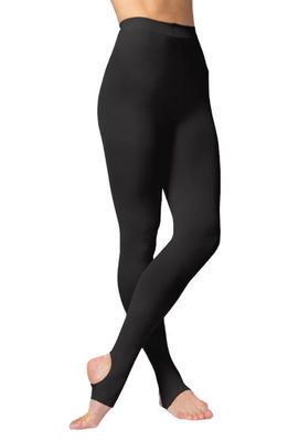 LECHERY® Opaque Stirrup Tights in Black