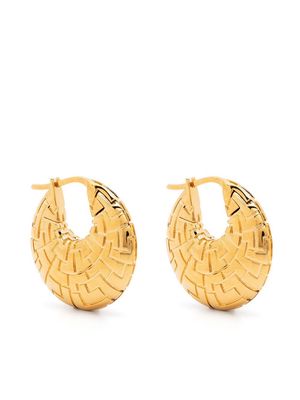 LEDA MADERA Geena logo-detail earrings - Gold