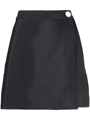 Lee Mathews button-detail high-waist miniskirt - Black