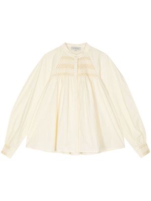 Lee Mathews Capri smocked blouse - Neutrals