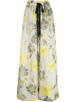 Lee Mathews floral-print wide-leg trousers - Multicolour