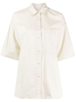 Lee Mathews high-low hem cotton shirt - Neutrals