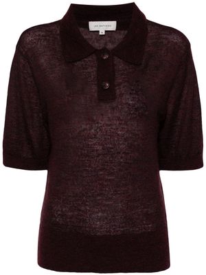 Lee Mathews Mila knitted polo shirt - Red