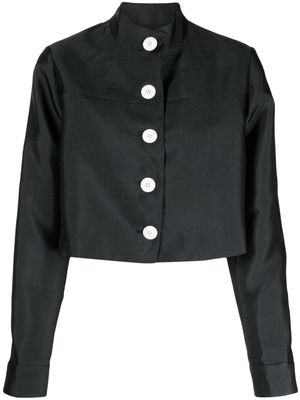 Lee Mathews Penny cropped shirt jacket - Black