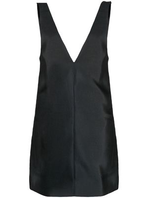 Lee Mathews Penny taffeta mini dress - Black
