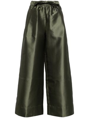 Lee Mathews Penny wide-leg trousers - Green