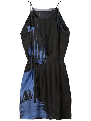 Lee Mathews Pip draped minidress - Black