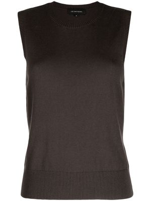 Lee Mathews ribbed sleeveless knitted top - Brown