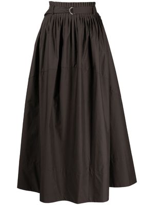 Lee Mathews Soho cotton maxi skirt - Brown