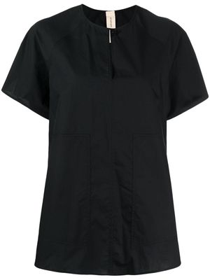 Lee Mathews split-neck cotton blouse - Black