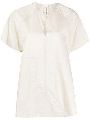 Lee Mathews split-neck cotton blouse - Neutrals