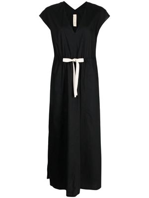 Lee Mathews V-neck poplin dress - Black