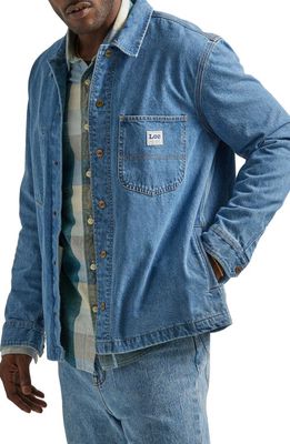 Lee Regular Fit Workwear Denim Overshirt in Anthem Blue