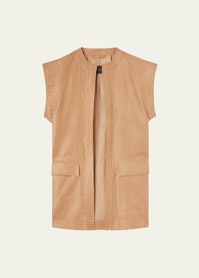 Leen Coated Linen Vest