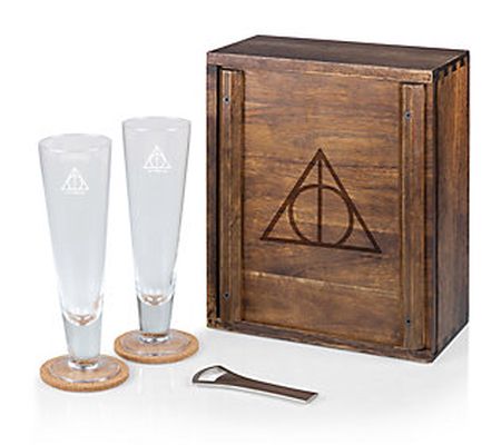 Legacy Harry Potter Deathly Hallows Beverage Gl ass Gift Set