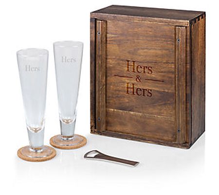 Legacy Hers/Hers Pilsner Beer Glass Gift Set