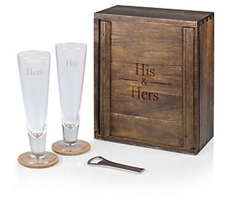Legacy His/Hers Pilsner Beer Glass Gift Set