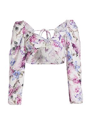 Leilana Floral Cropped Top