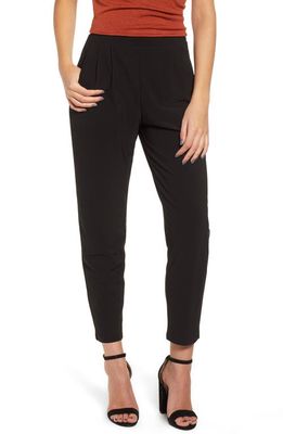 Leith Pleat Front Trousers in Black