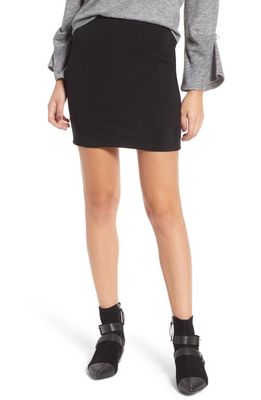 Leith Ribbed Miniskirt in Black
