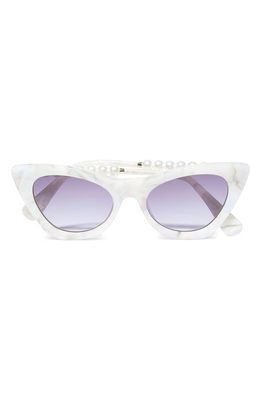 Lele Sadoughi Downtown Gradient Cat-Eye Sunglasses in Mother Of Pearl