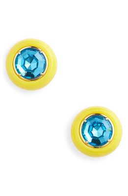 Lele Sadoughi Gumball Button Stud Earrings in Canary Yellow
