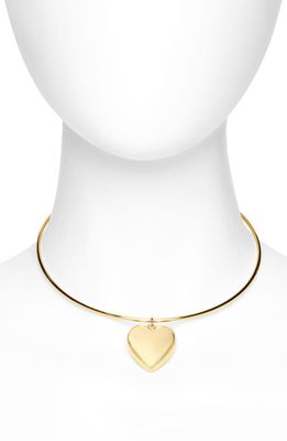Lele Sadoughi Heart Choker Necklace in Gold