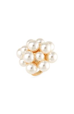 Lele Sadoughi Imitation Pearl Cocktail Ring