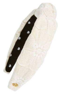 Lele Sadoughi Lace Knot Headband in Ivory