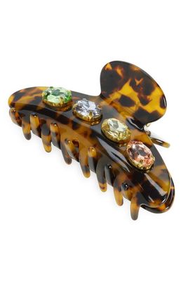 Lele Sadoughi Large Crystal Claw Clip in Tortoise