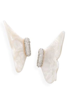 Lele Sadoughi Papillon Earrings in Ivory