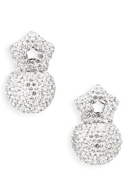 Lele Sadoughi Pavé Star Flower Hinge Stud Earrings in Crystal