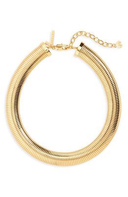 Lele Sadoughi Snake Chain Necklace in Gold