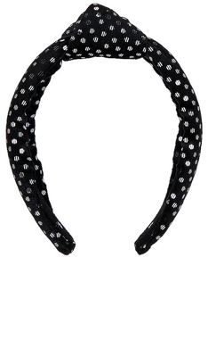 Lele Sadoughi Velvet Knotted Headband in Black.