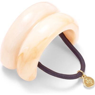 LELET NY Marbleized Double Arch Hair Tie in Peach 