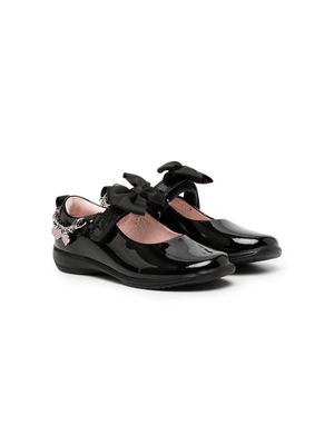 Lelli Kelly Angel bow-detail leather ballerina shoes - Black