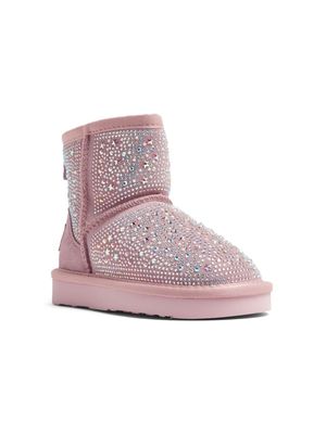Lelli Kelly crystal-embellished suede ankle boots - Pink