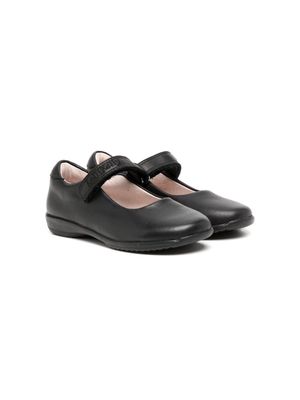 Lelli Kelly logo-embroidered leather ballerina shoes - Black