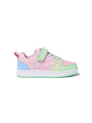 Lelli Kelly star-embroidered faux-leather sneakers - Pink