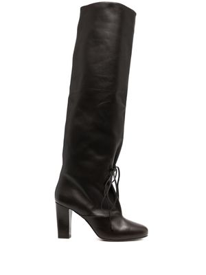 Lemaire 80mm leather knee-high boots - Brown