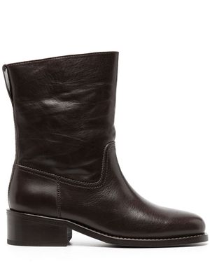 Lemaire ankle-length leather boots - Brown