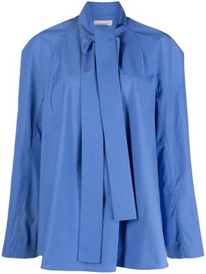 Lemaire Ascot cotton-poplin blouse - Blue