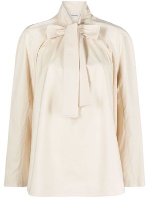 Lemaire Ascot cotton-poplin blouse - Neutrals