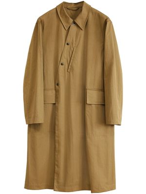 LEMAIRE asymmetric trench coat - Green