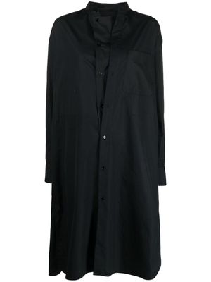 Lemaire band-collar cotton shirtdress - Black