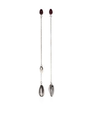 Lemaire bead-embellished drop earrings - Silver