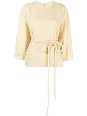 Lemaire belted cotton blouse - Yellow