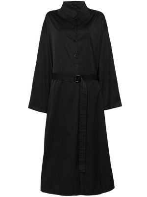LEMAIRE belted cotton shirtdress - Black