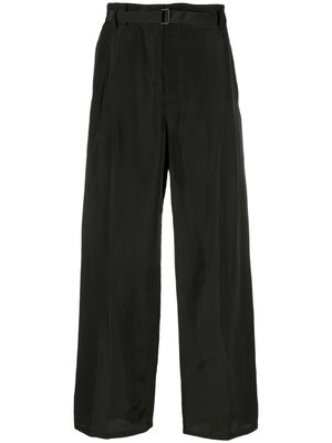 Lemaire belted cotton trousers - Black
